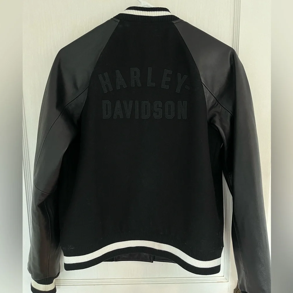 Genuine Harley Davidson Varsity Leather/wool women’s small - Picture 3 of 3